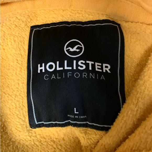 Yellow Hollister Hoodie Size L - Picture 3 of 3